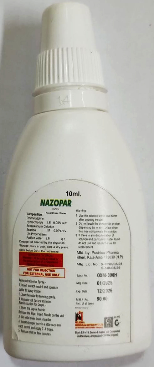 NAZOPAR - NASAL